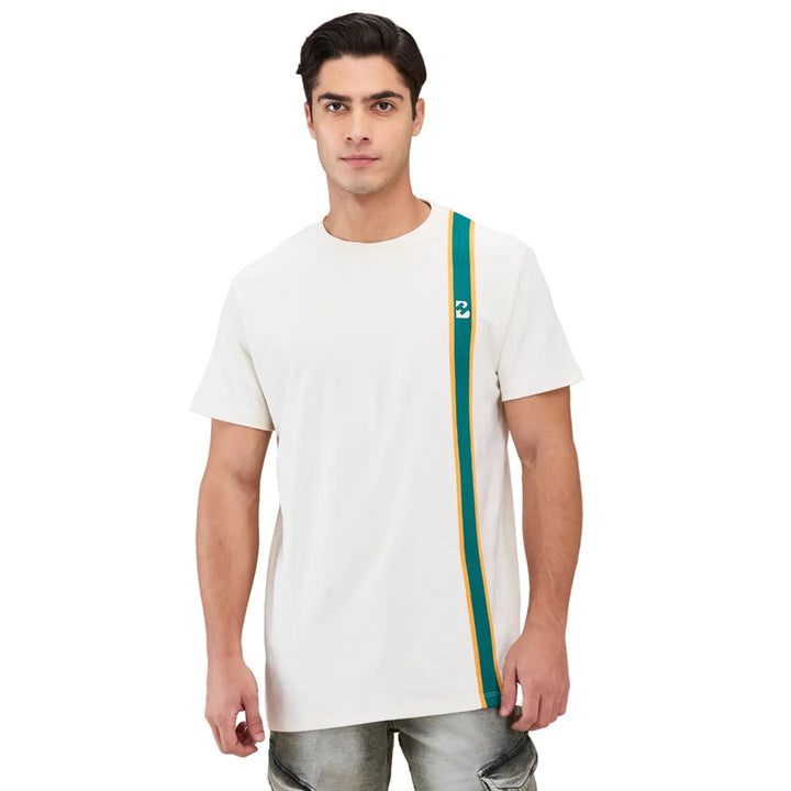 White Easy Fit Round Neck Men's T-Shirt by Being Human Clothing