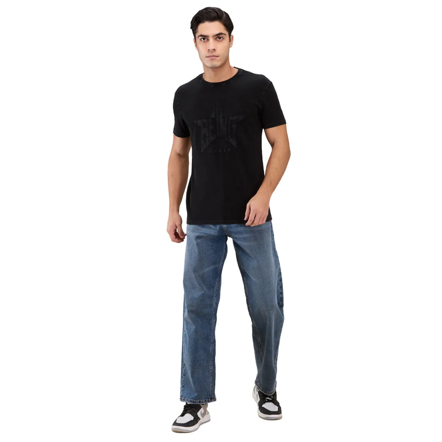 Being Human Clothing Mens-Top Crew Neck Black