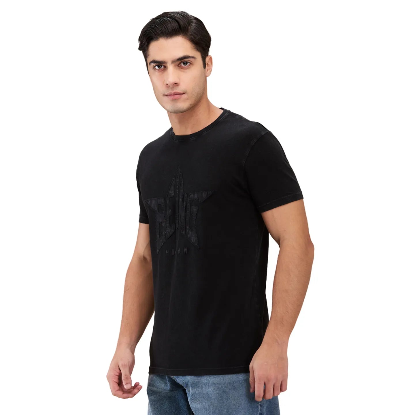 Being Human Clothing Mens-Top Crew Neck Black