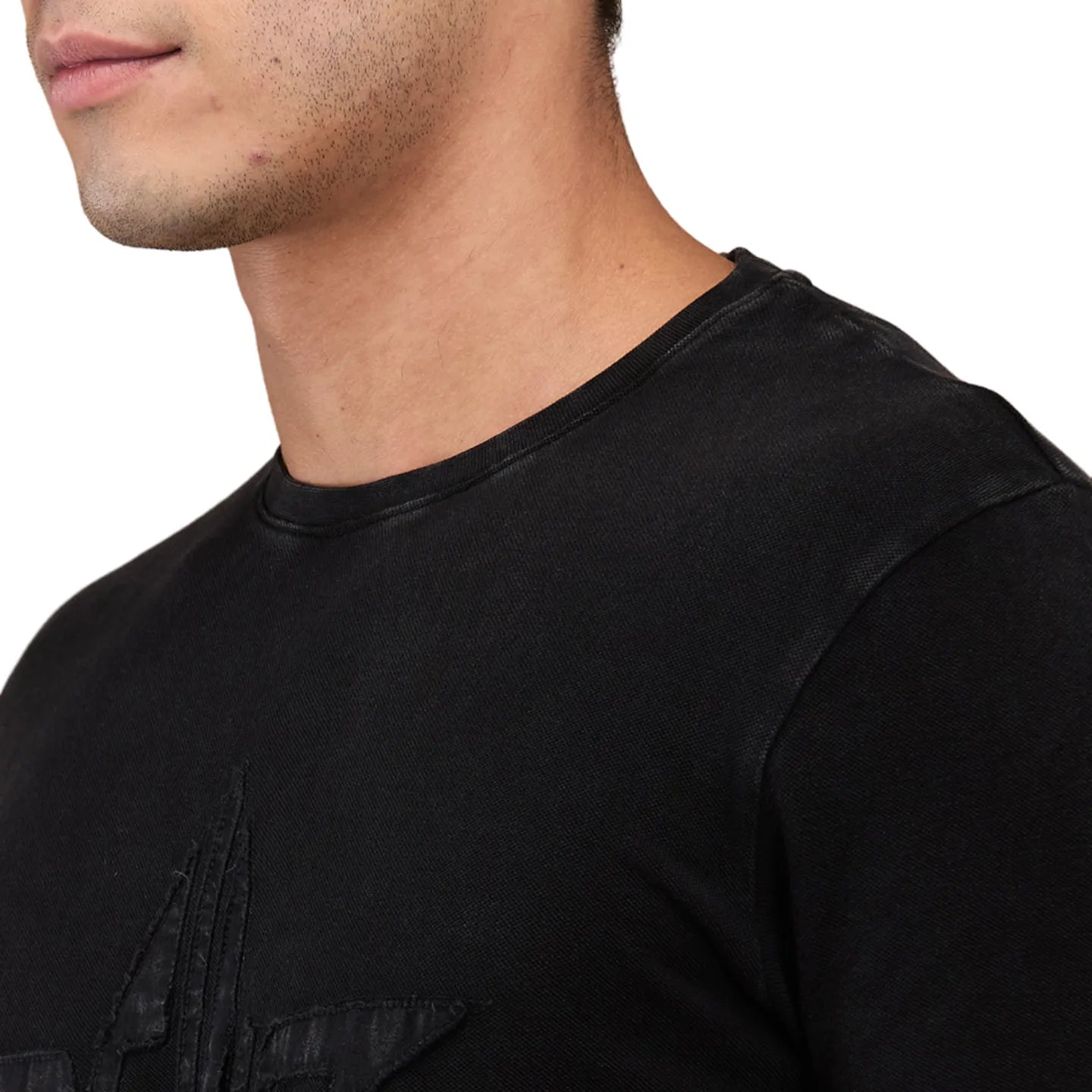 Being Human Clothing Mens-Top Crew Neck Black