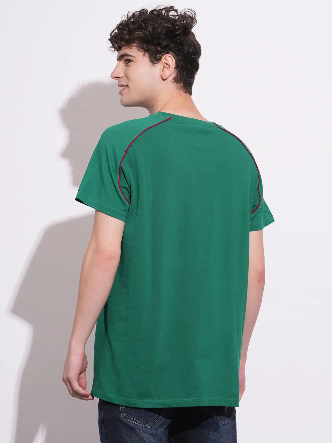 Green Lake Easy Fit Round Neck Men's T-Shirt by Being Human Clothing