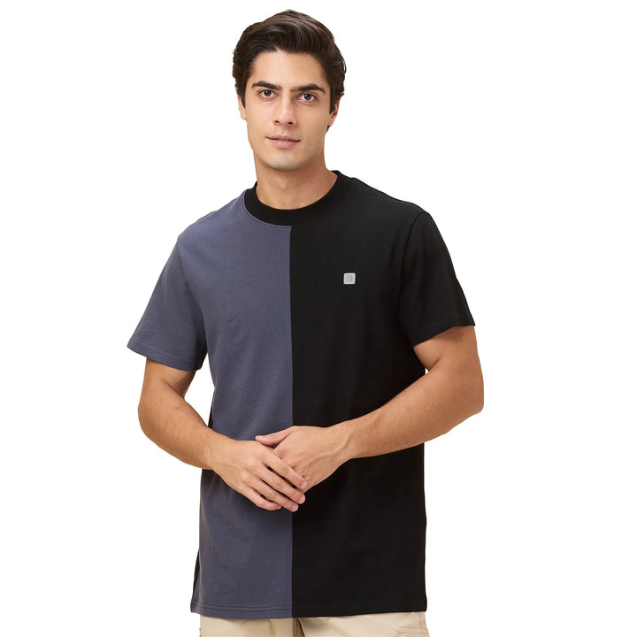 Black Sulpher Easy Fit Round Neck Men's T-Shirt by Being Human Clothing