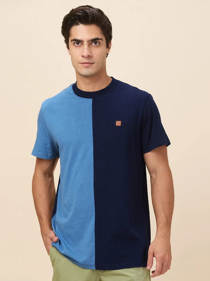 Indigo Easy Fit Round Neck Men's T-Shirt by Being Human Clothing