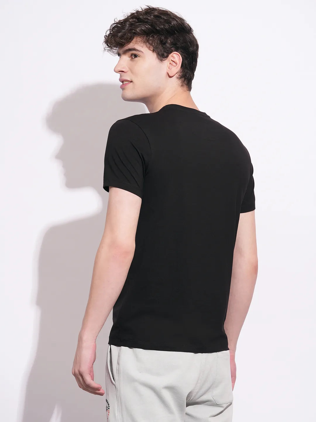 Being Human Clothing Mens-Top Crew Neck Black