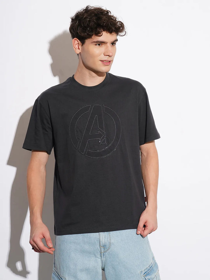 Disney:  Avengers Charcoal Easy Fit Round Neck Men's T-Shirt by Being Human Clothing