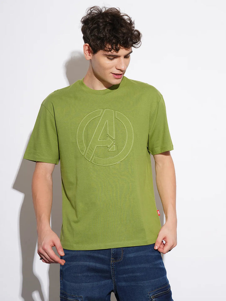 Avengers Turtle Green Easy Fit Round Neck Men's T-Shirt by Being Human Clothing