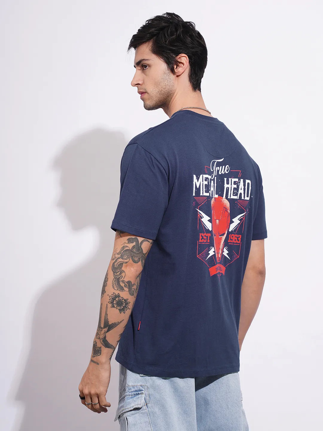 Avengers Navy Easy Fit Round Neck Men's T-Shirt by Being Human Clothing