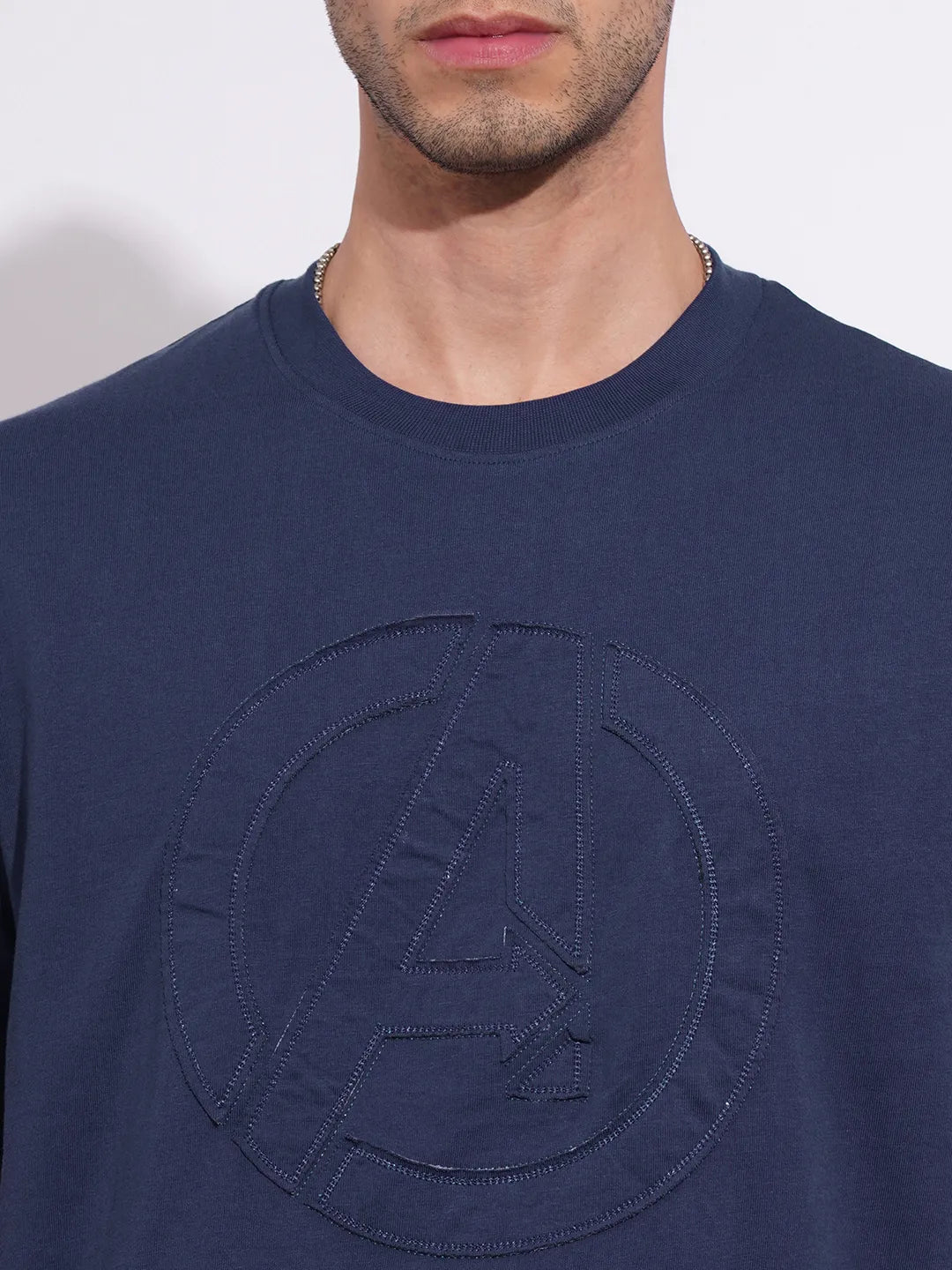 Avengers Navy Easy Fit Round Neck Men's T-Shirt by Being Human Clothing