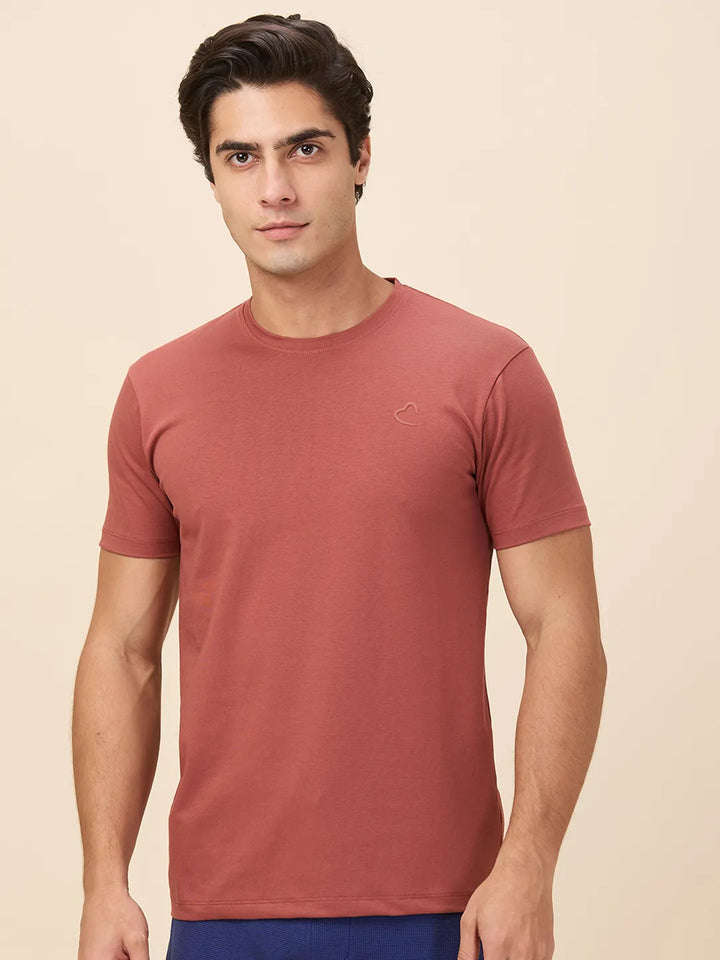 Brick Slim Fit Round Neck Men's T-Shirt by Being Human Clothing