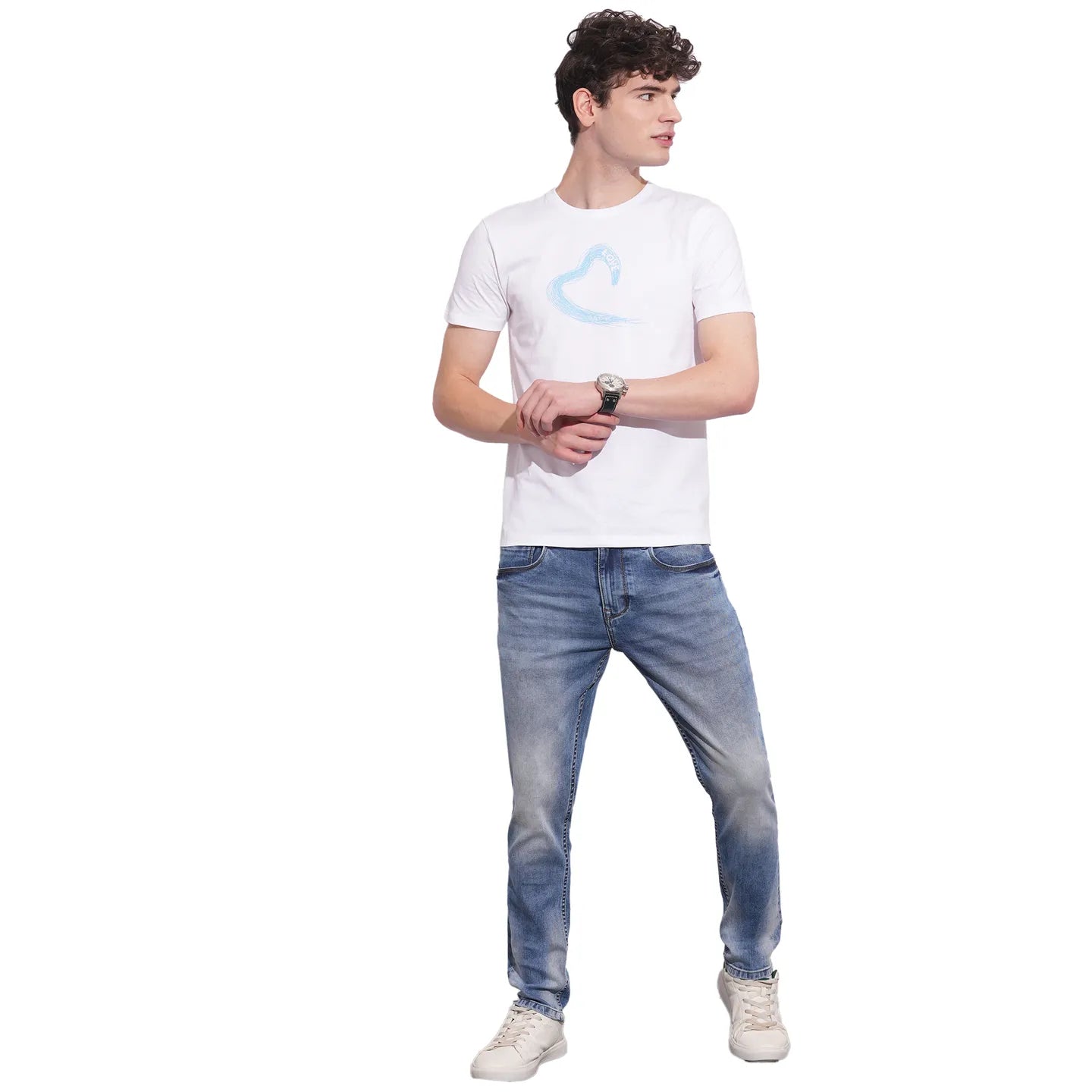 Being Human Clothing Mens-Top Crew Neck White