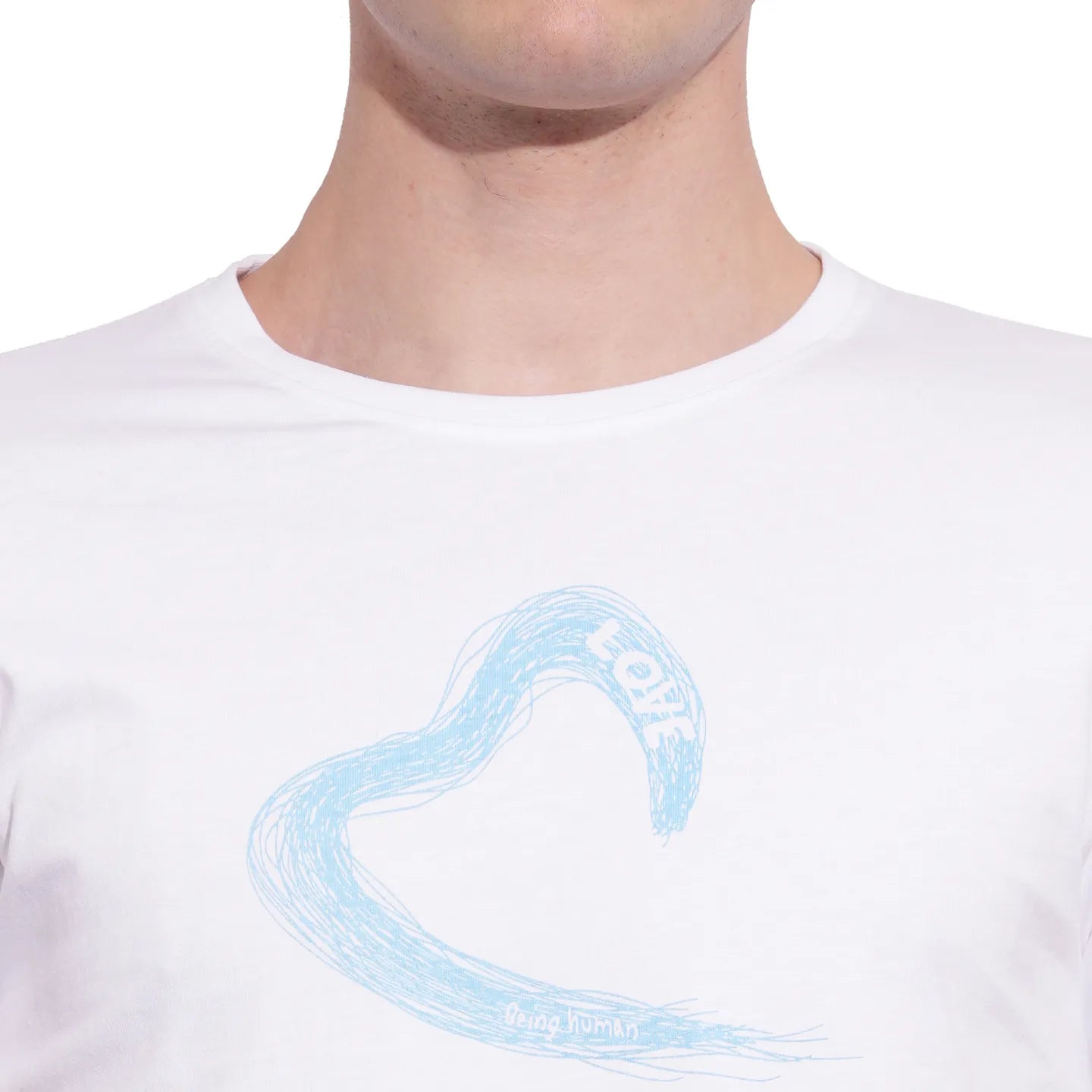 Being Human Clothing Mens-Top Crew Neck White