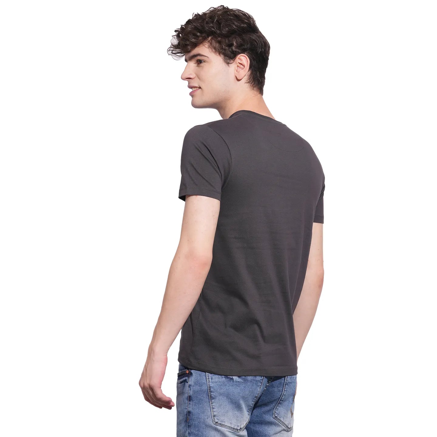 Being Human Clothing Mens-Top Crew Neck Charcoal