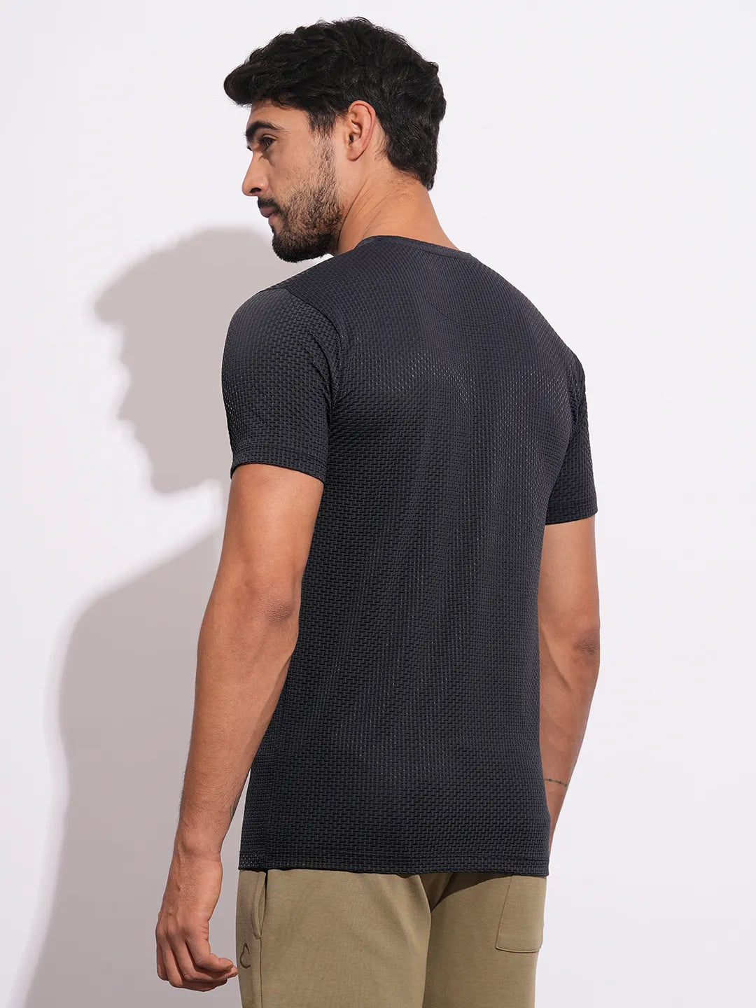 Navy Slim Fit Round Neck Men's T-Shirt by Being Human Clothing