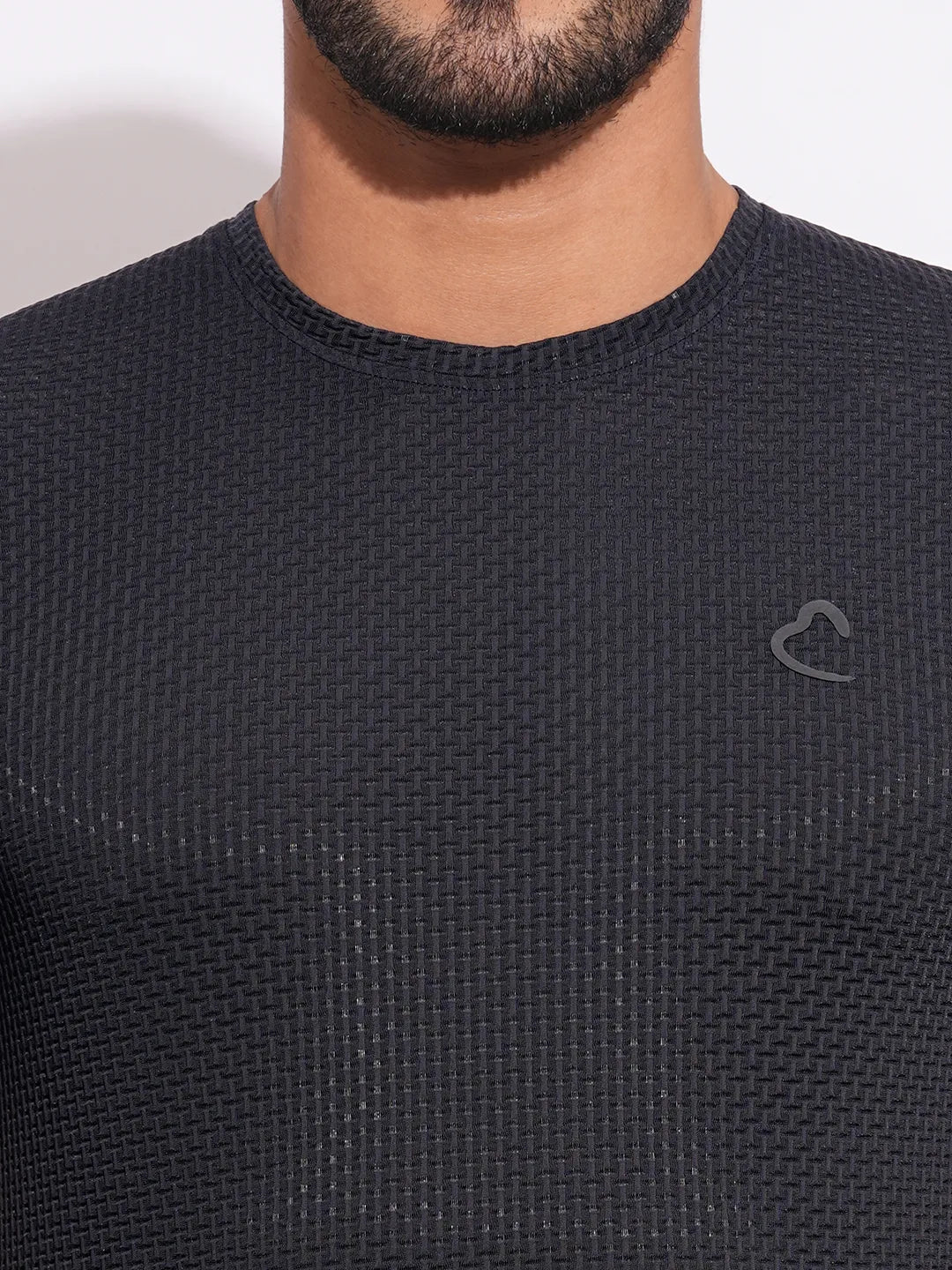 Navy Slim Fit Round Neck Men's T-Shirt by Being Human Clothing