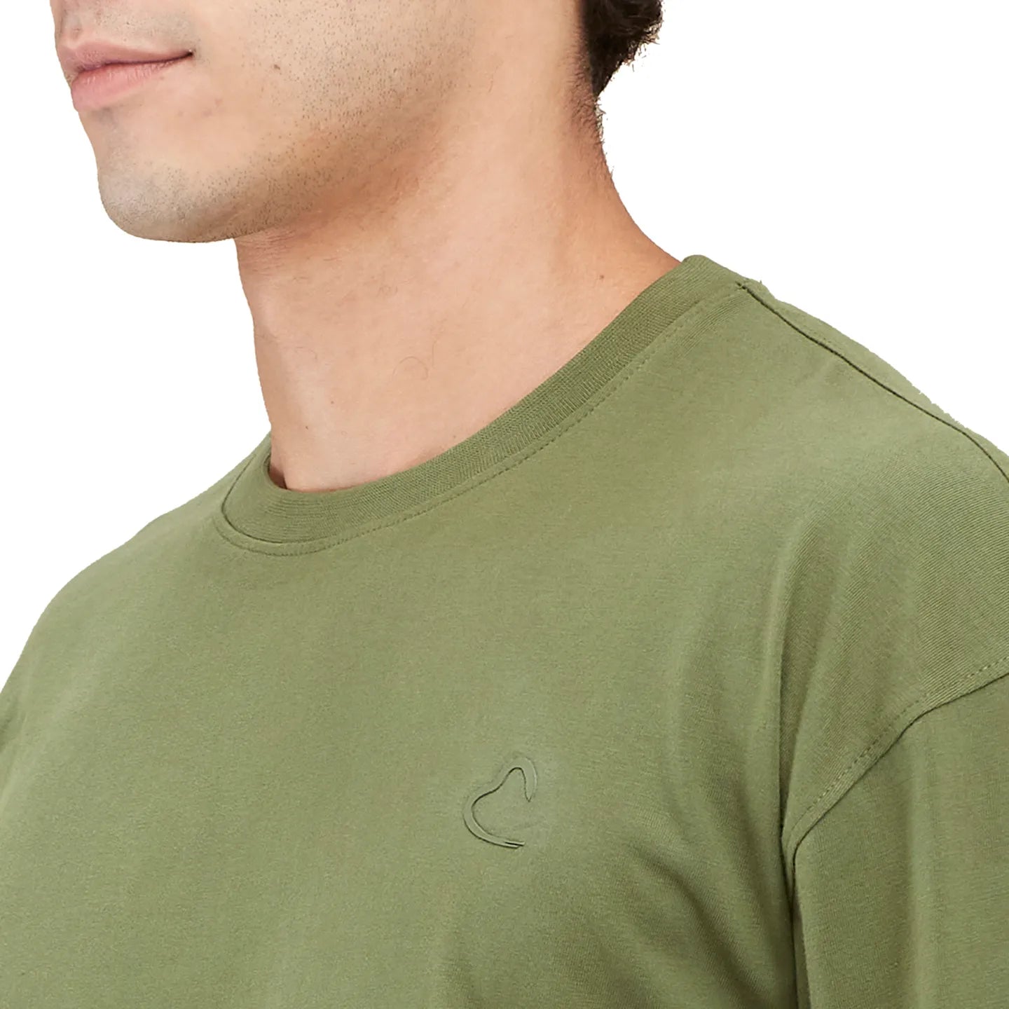 Military Green Easy Fit Round Neck Men's T-Shirt by Being Human Clothing
