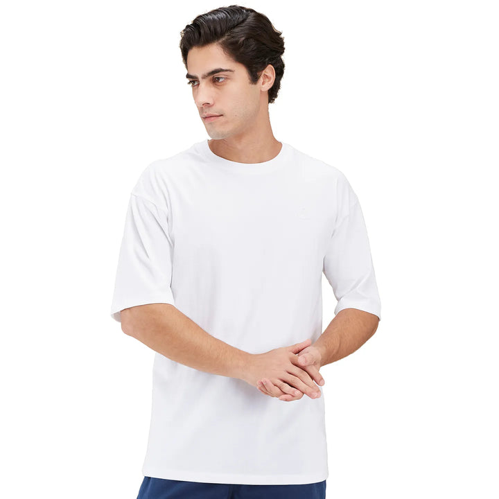 White Easy Fit Round Neck Men's T-Shirt by Being Human Clothing