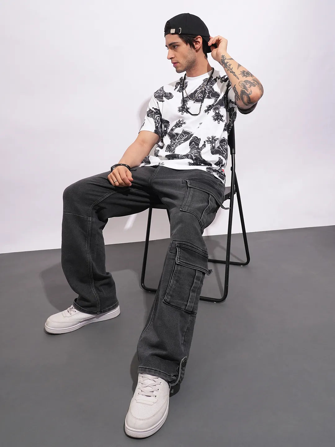 Avengers White Easy Fit Round Neck Men's T-Shirt by Being Human Clothing