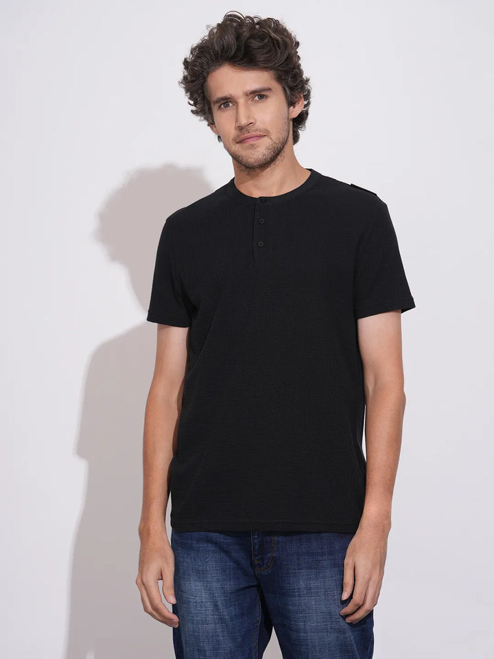 Black Moderno Fit Men's Short Sleeves T-Shirt by Being Human Clothing