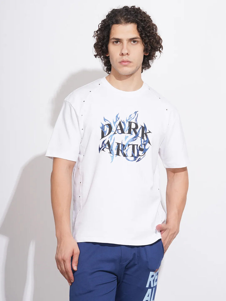 White Easy Fit Men's Short Sleeves T-Shirt by Being Human Clothing