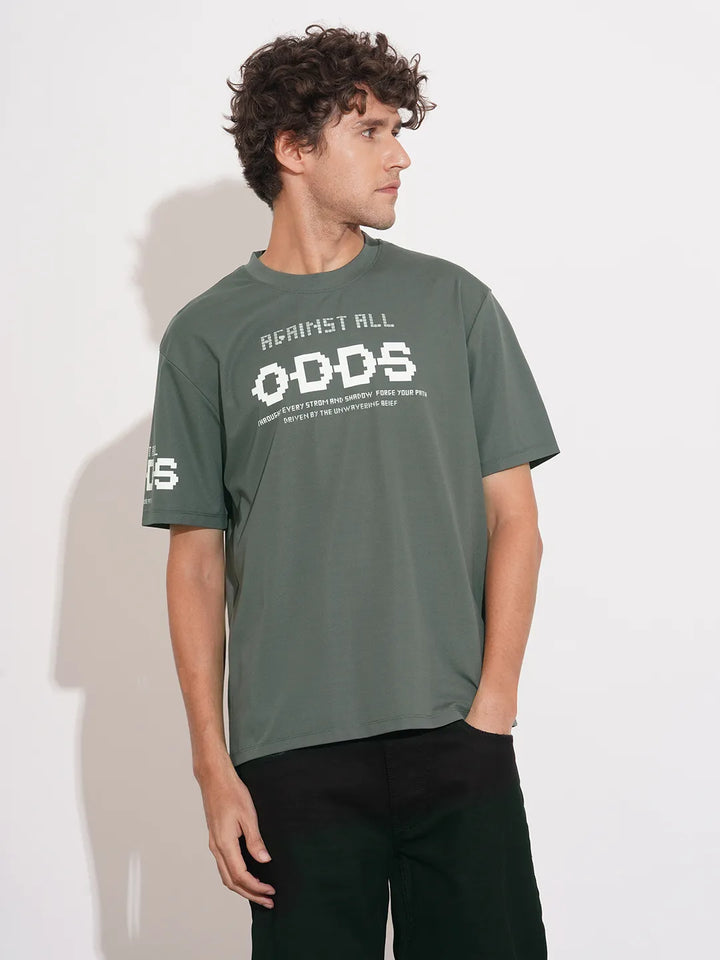 Grey Easy Fit Men's Short Sleeves T-Shirt by Being Human Clothing