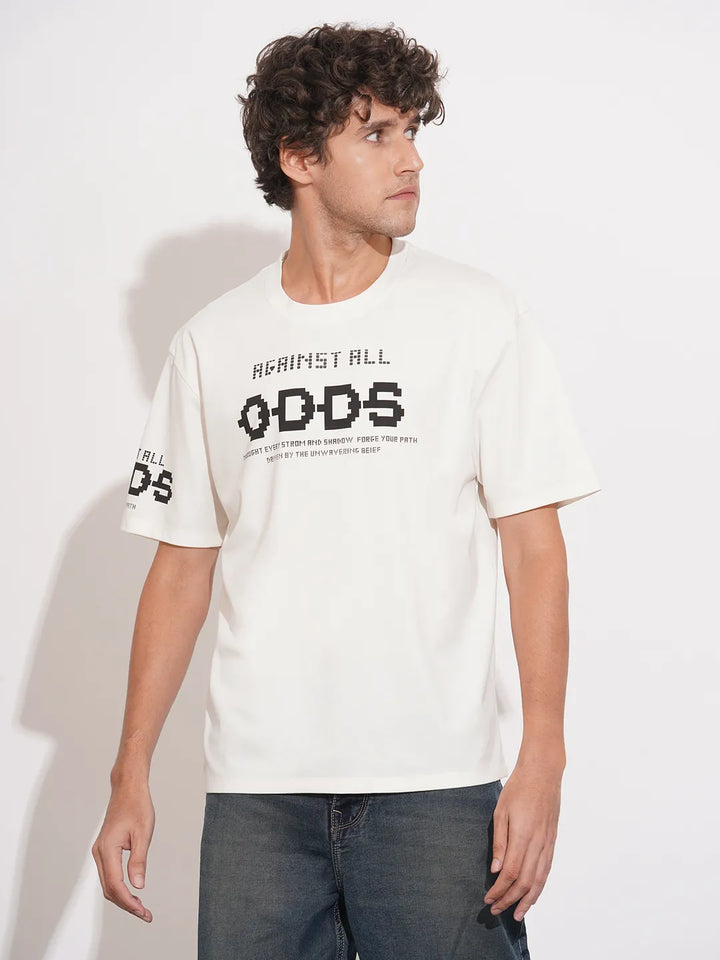 White Easy Fit Men's Short Sleeves T-Shirt by Being Human Clothing