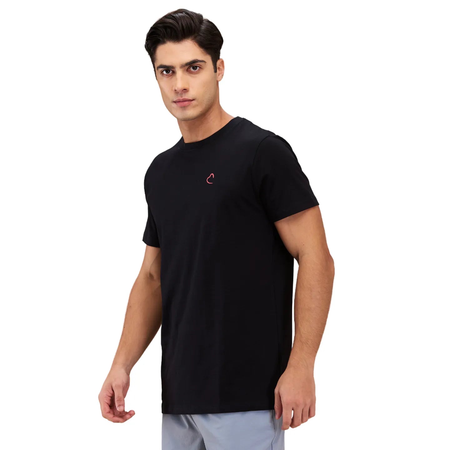 Being Human Clothing Men Black Letter Crew Neck T-Shirt