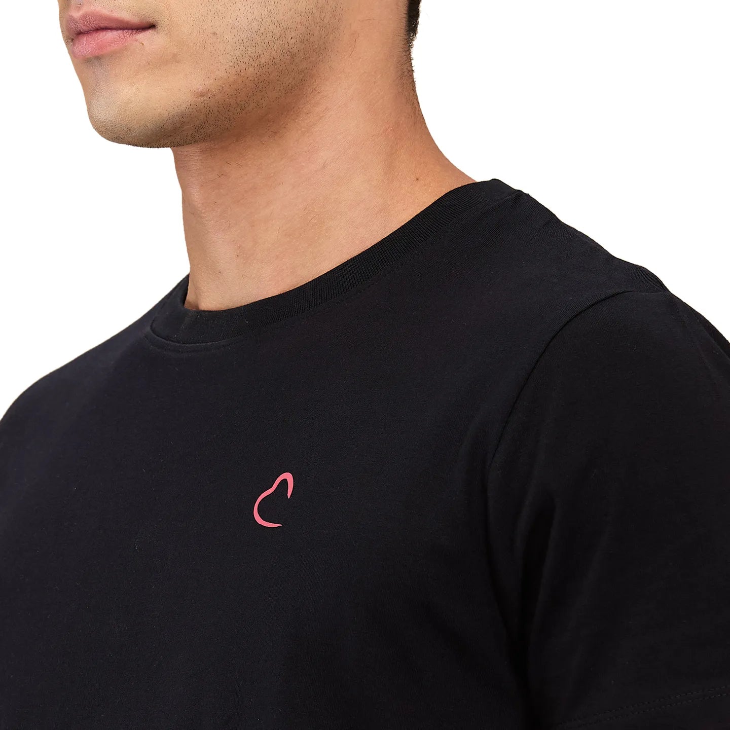 Being Human Clothing Men Black Letter Crew Neck T-Shirt