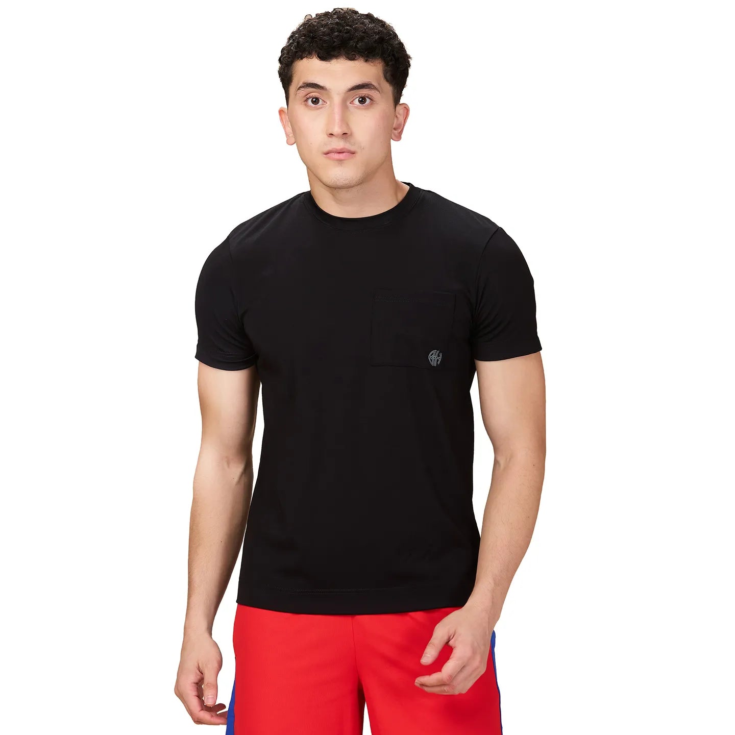 Black Easy Fit Round Neck Men's T-Shirt by Being Human Clothing