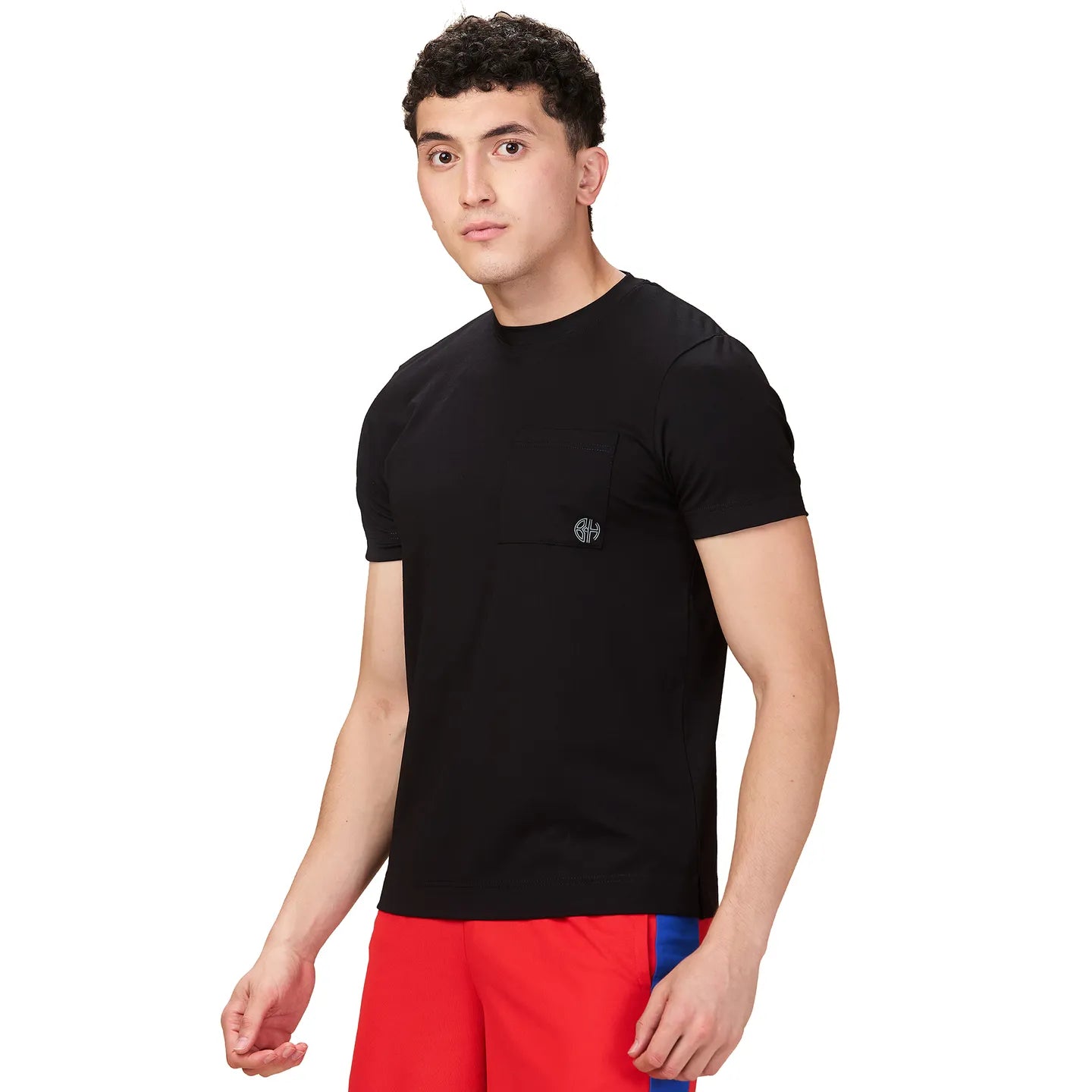 Black Easy Fit Round Neck Men's T-Shirt by Being Human Clothing