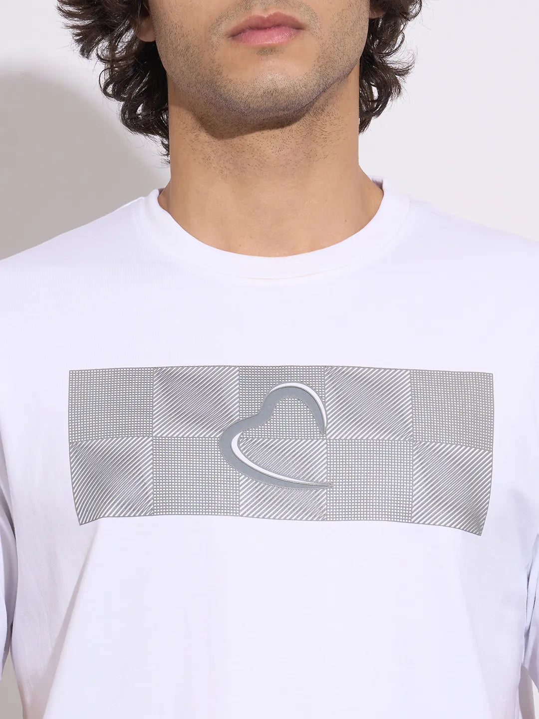 Being Human Men's White Graphic Print Crew Neck T-Shirt