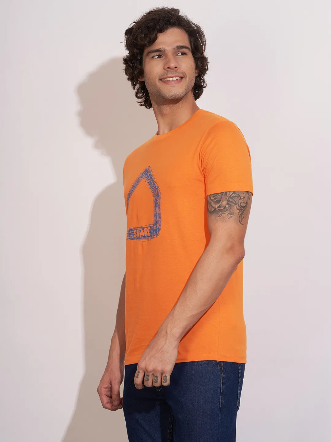 Amber Moderno Fit Round Neck Men's T-Shirt by Being Human Clothing