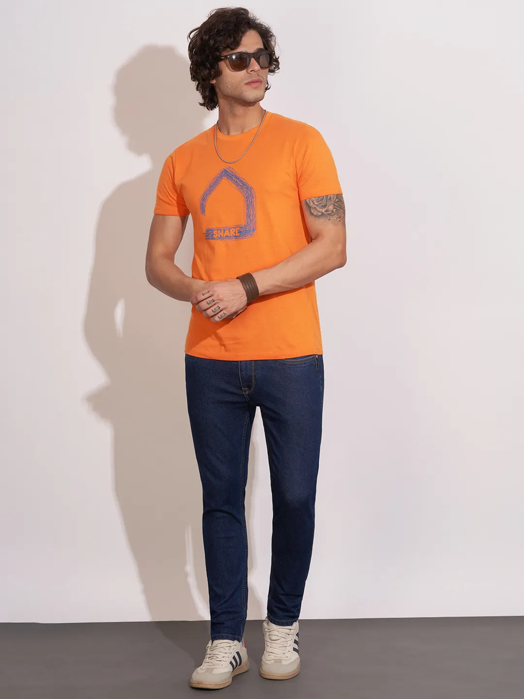 Amber Moderno Fit Round Neck Men's T-Shirt by Being Human Clothing