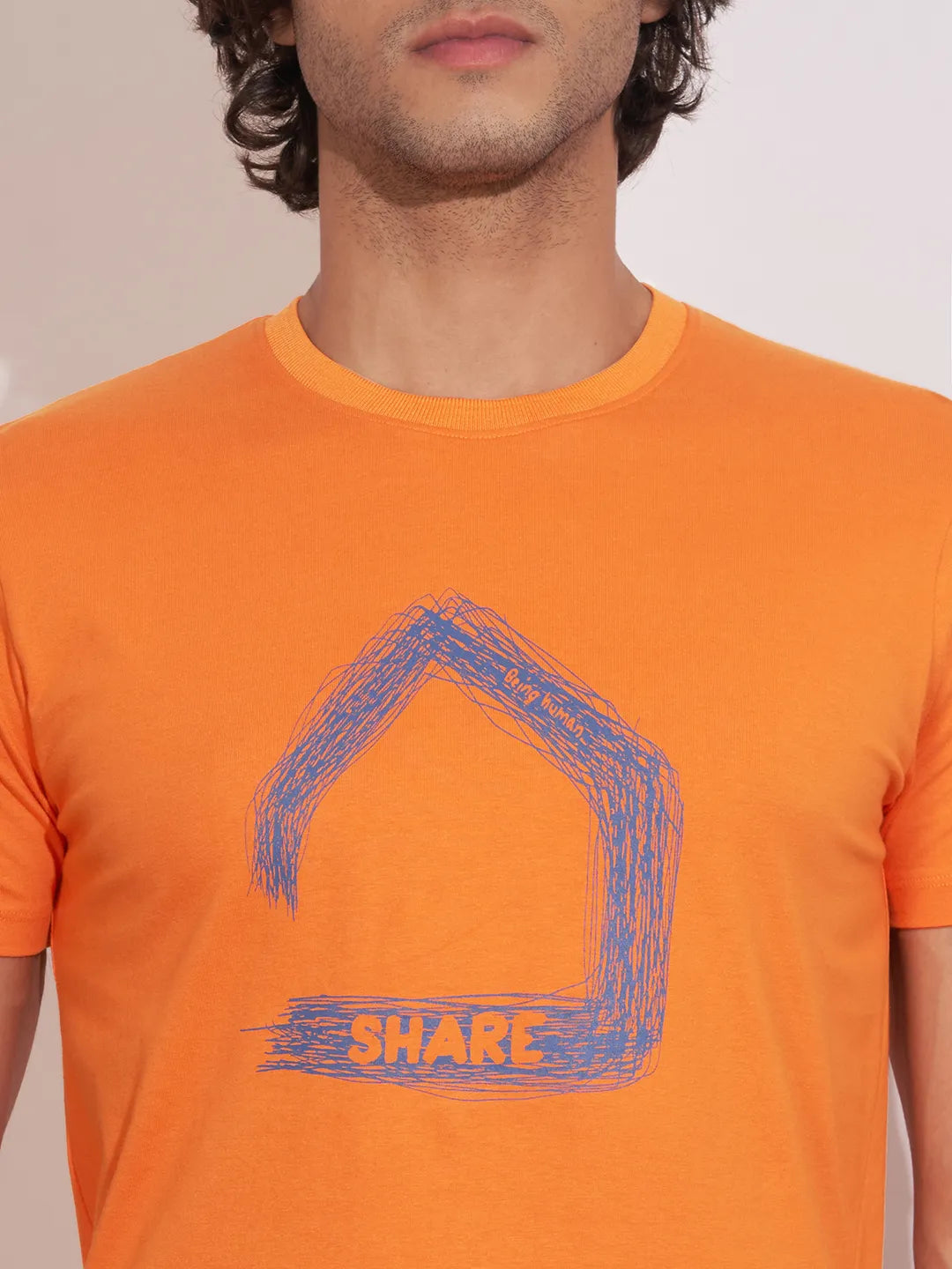 Amber Moderno Fit Round Neck Men's T-Shirt by Being Human Clothing