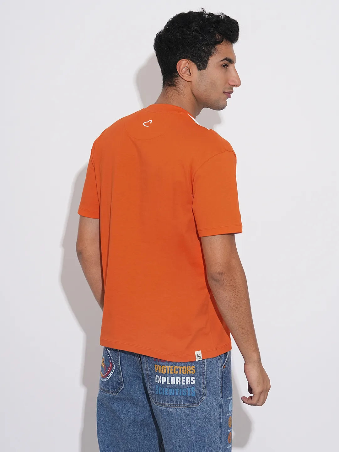 Fantastic Four The Human Torch Printed Orange T-Shirt By Being Human