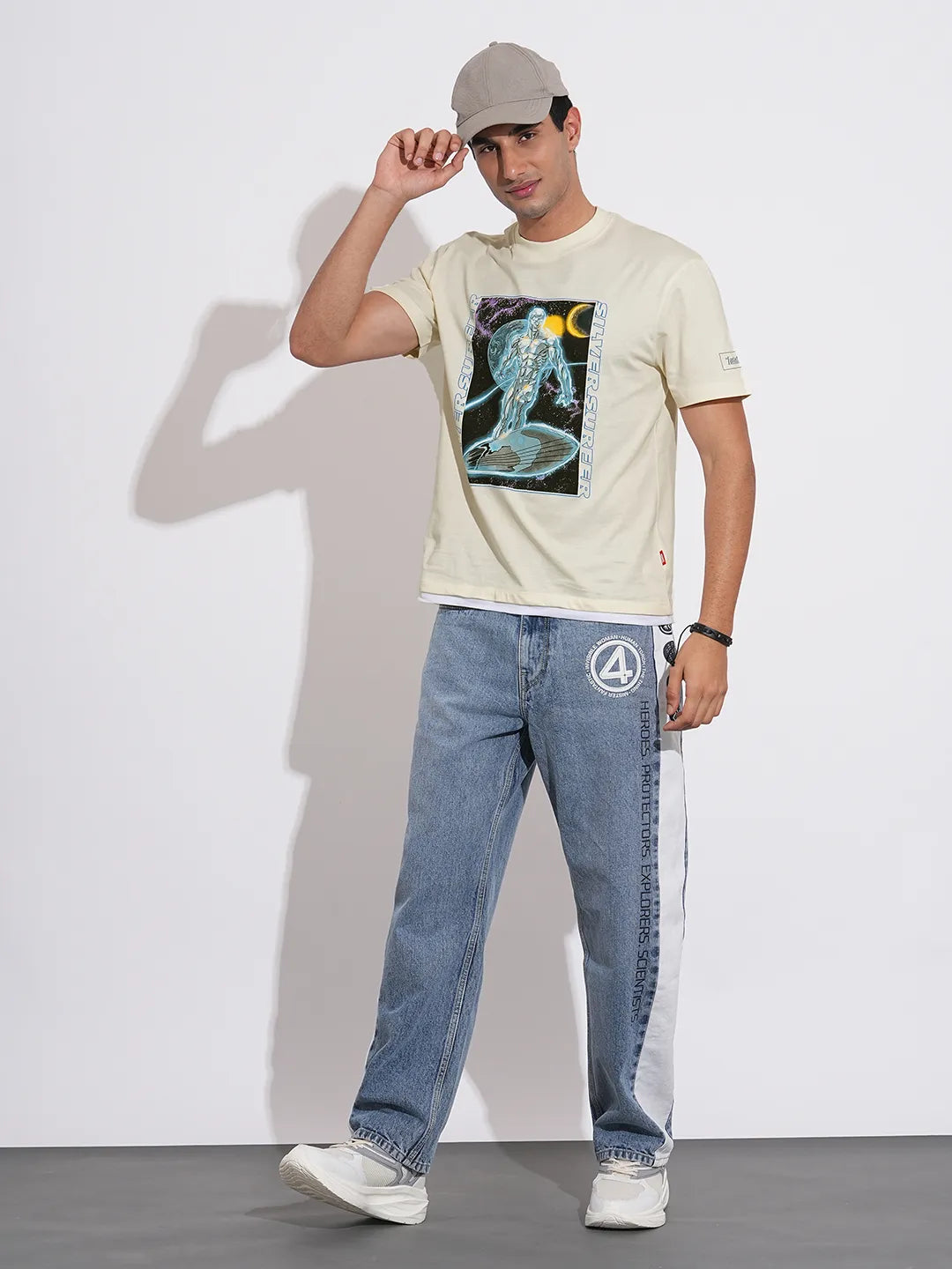 Fantastic Four Silver Surfer Printed Crew-Neck T-Shirt By Being Human