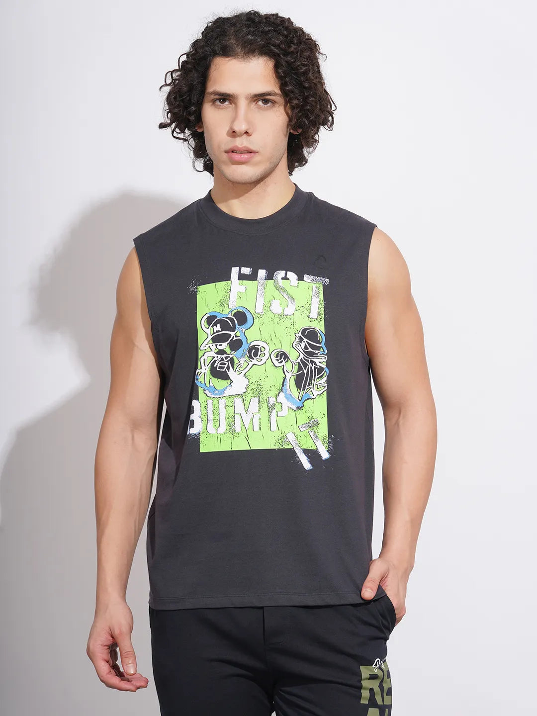 Black Easy Fit Round Neck Men's T-Shirt by Being Human Clothing