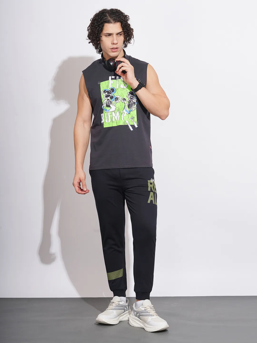 Black Easy Fit Round Neck Men's T-Shirt by Being Human Clothing