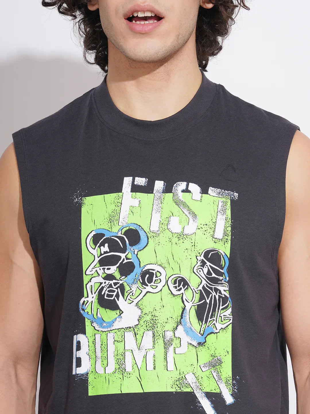 Black Easy Fit Round Neck Men's T-Shirt by Being Human Clothing