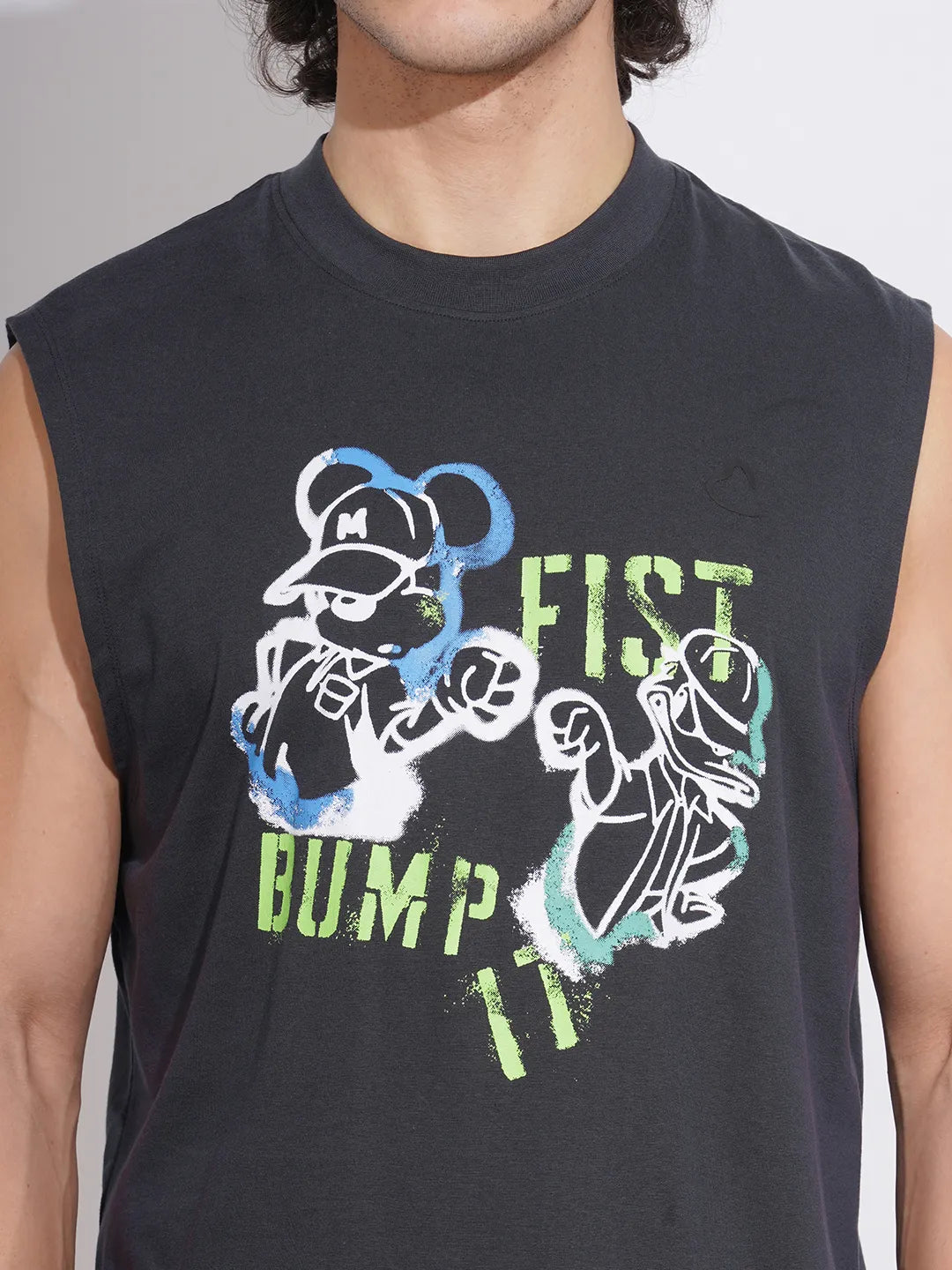 Black Easy Fit Round Neck Men's T-Shirt by Being Human Clothing