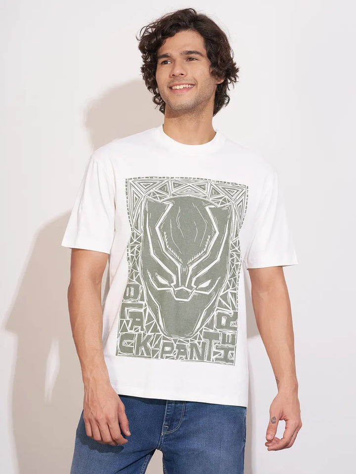 White Easy Fit Round Neck Men's T-Shirt by Being Human Clothing