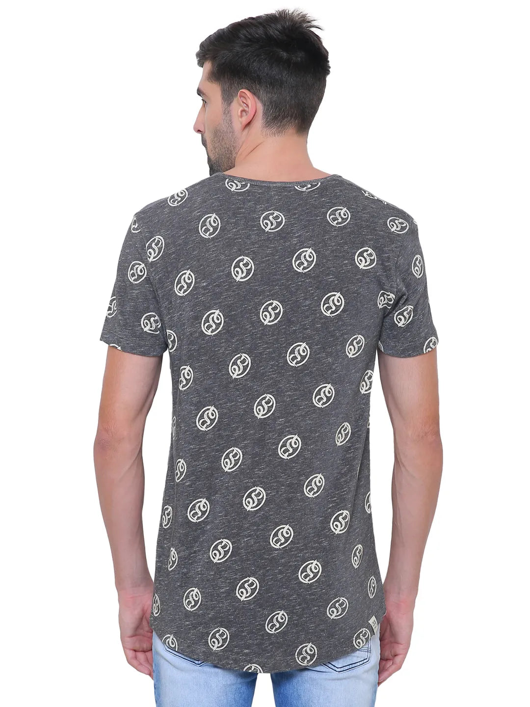 Grey Regular Fit Men's Short Sleeves T-Shirt by Being Human Clothing