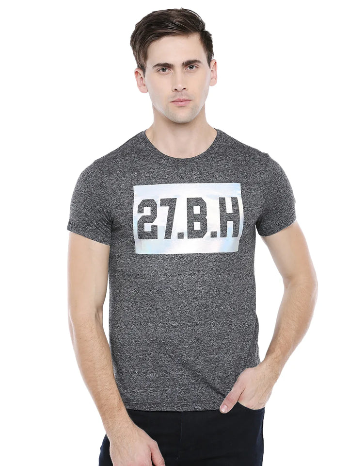 Black Regular Fit Men's Short Sleeves T-Shirt by Being Human Clothing
