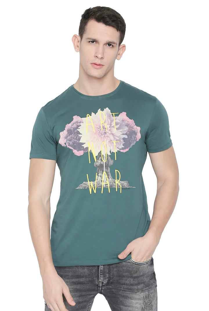 Brown Regular Fit Men's Short Sleeves T-Shirt by Being Human Clothing