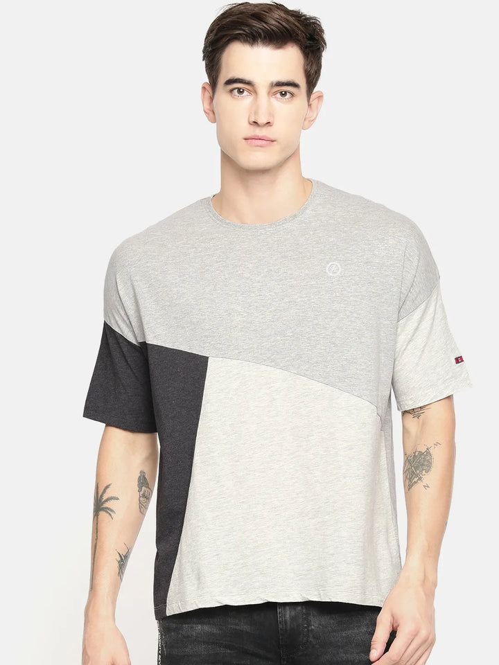 Grey Regular Fit Men's Short Sleeves T-Shirt by Being Human Clothing