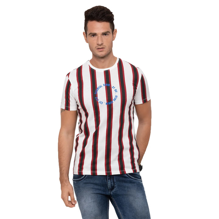 White Regular Fit Men's T-Shirt by Being Human Clothing