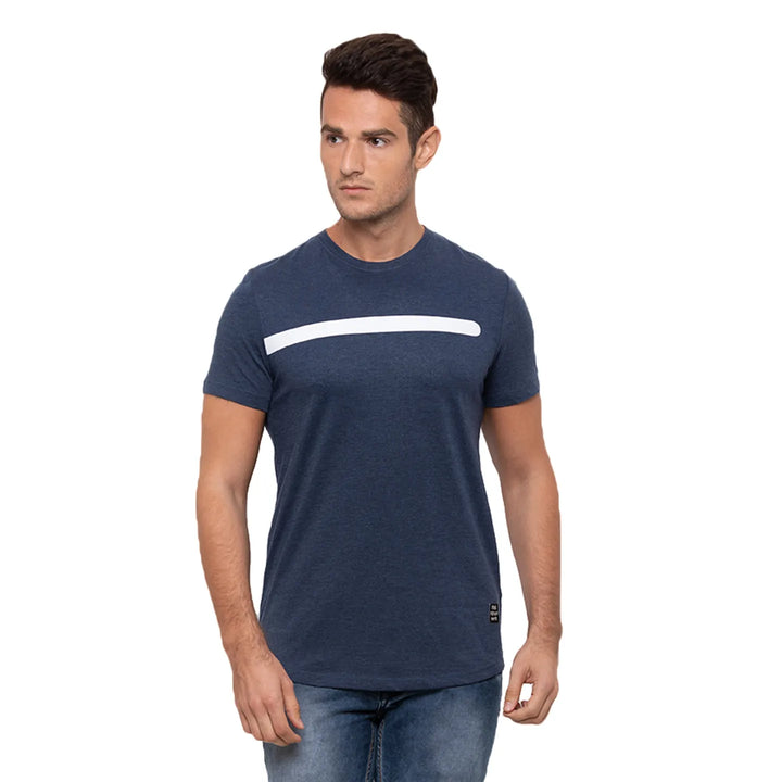 Blue Regular Fit Men's Short Sleeves T-Shirt by Being Human Clothing