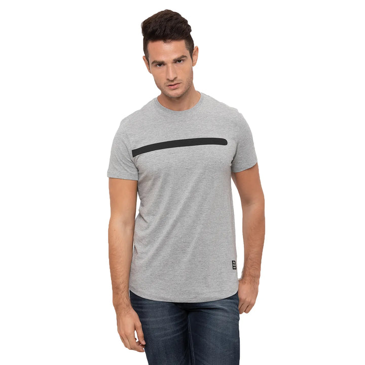 Grey Regular Fit Men's Short Sleeves T-Shirt by Being Human Clothing