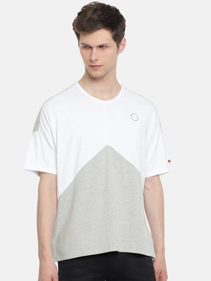 White Regular Fit Round Neck Men's T-Shirt by Being Human Clothing