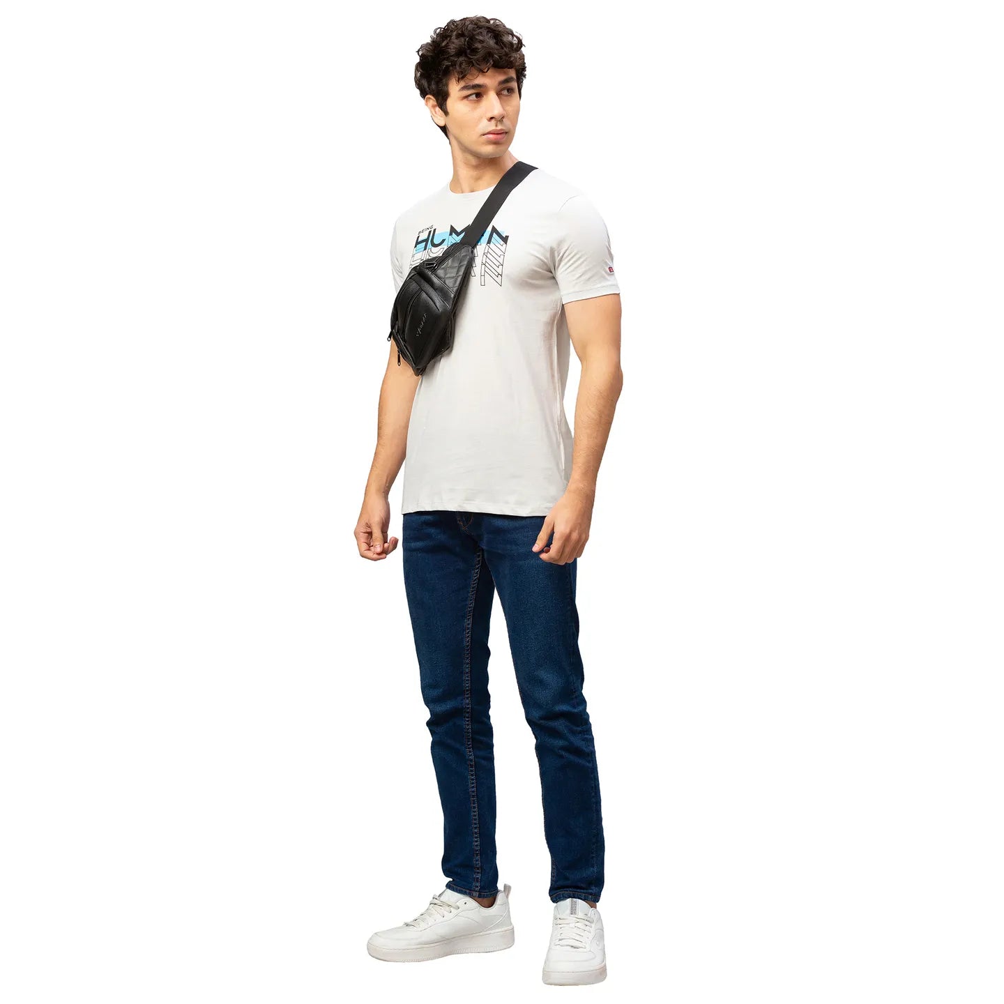 Grey Regular Fit Men's Short Sleeves T-Shirt by Being Human Clothing