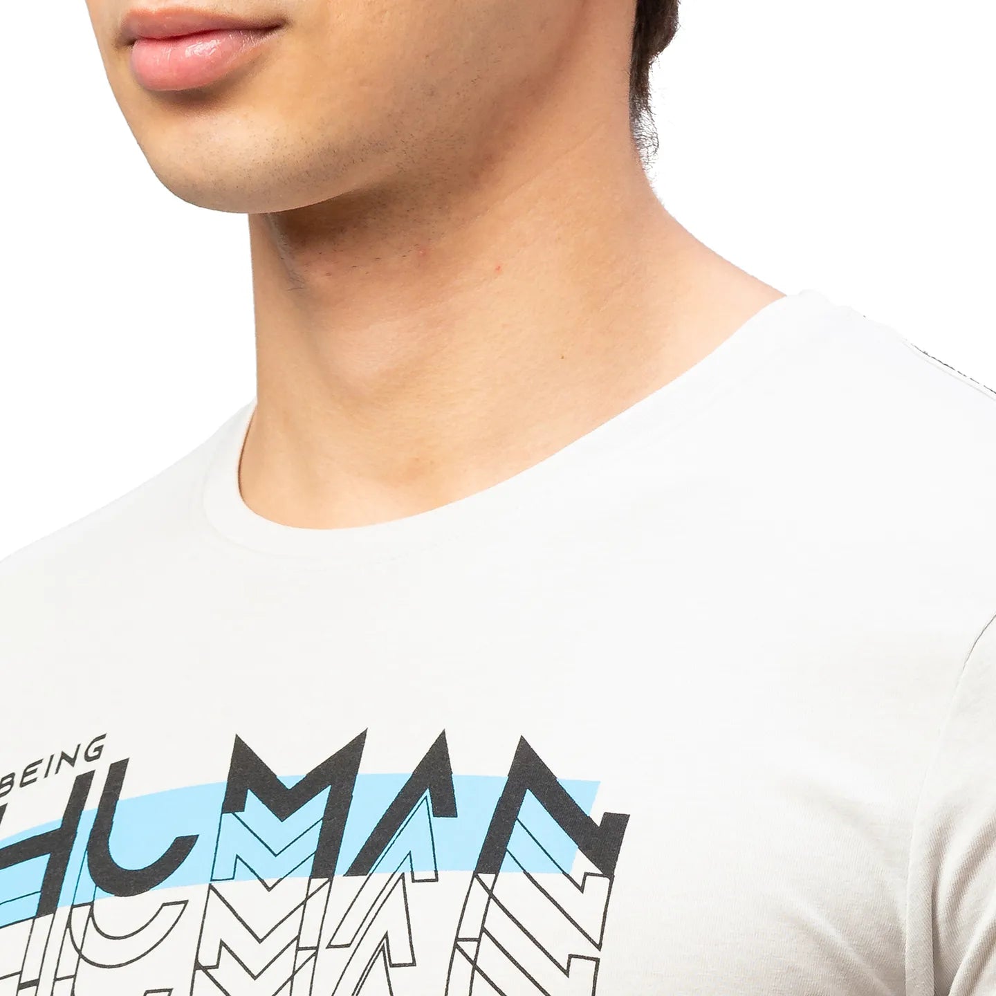 Grey Regular Fit Men's Short Sleeves T-Shirt by Being Human Clothing